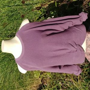 EXPRESS Cropped Cold-Shoulder Sweater